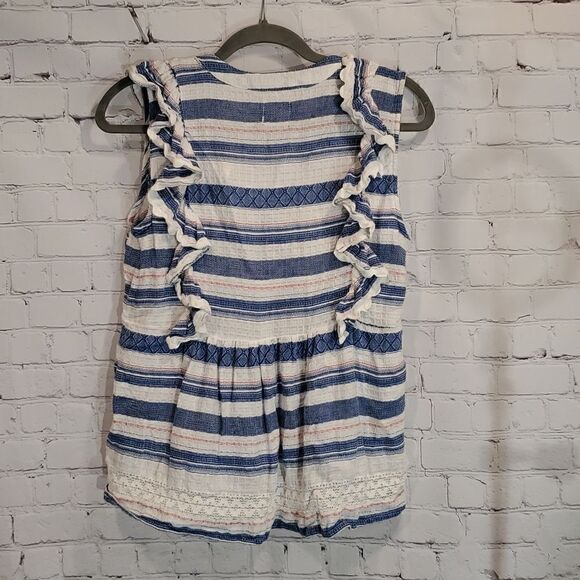 dra Los Angeles La Habana top in blue and white stripes - Picture 7 of 11